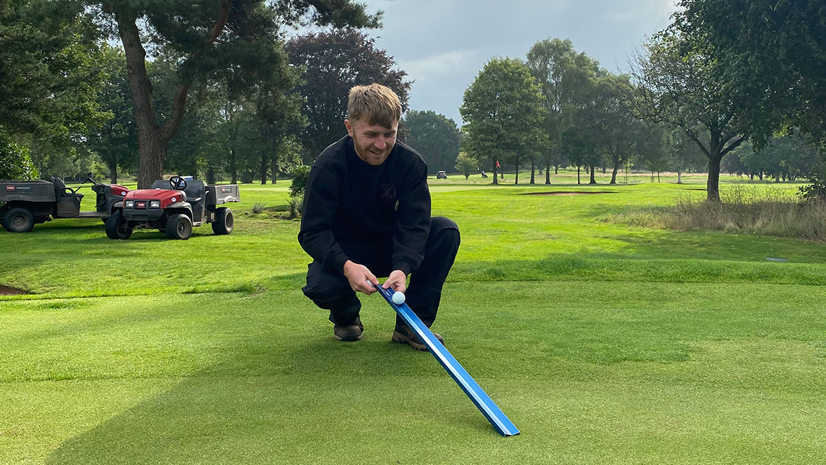 Tom Bromfield at work at Trentham GC