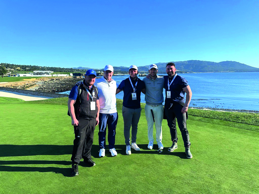 Calum Forsyth, Euan Bogle and Ian Kirwan with Robert McIntyre and Russell Henley.jpg