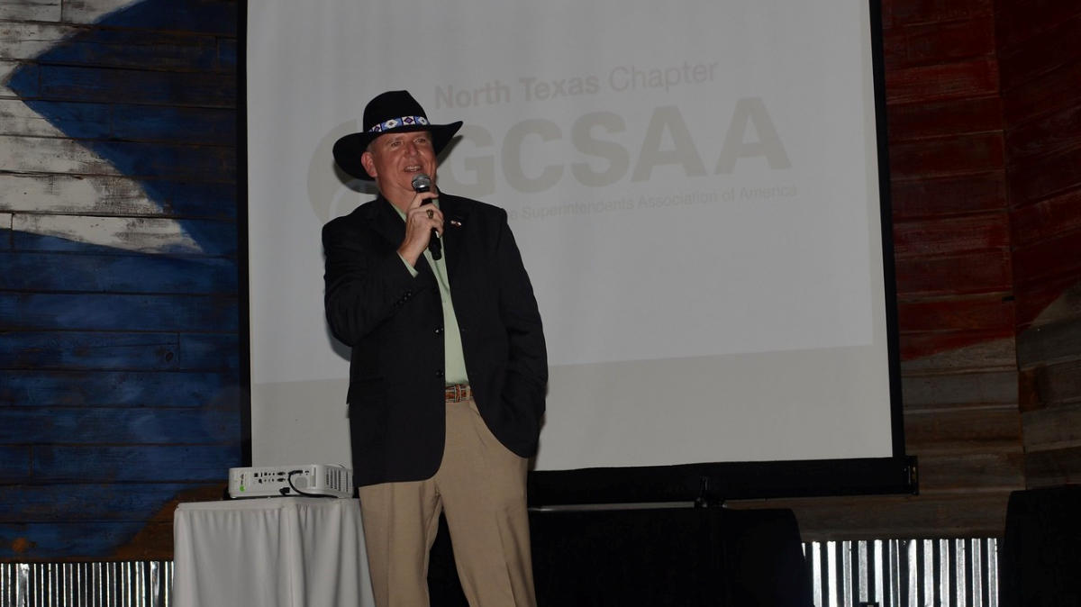 Accepting the presidency of the North Texas chapter of the GCSAA.jpg