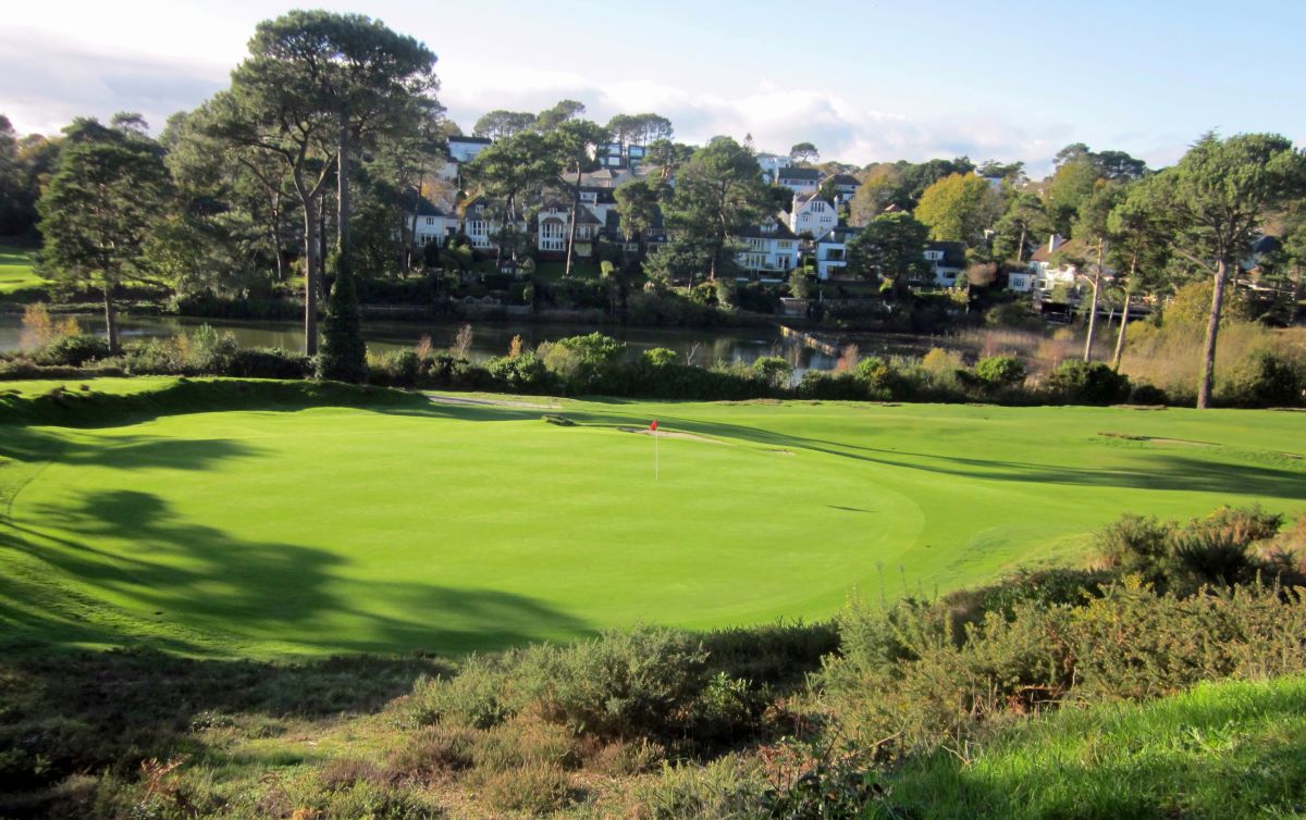 1st green, reservoir and housing, Parkstone