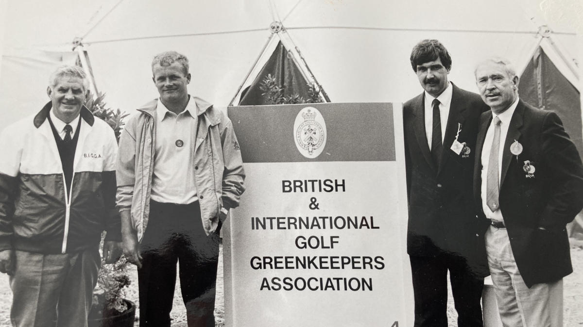 Trevor alongside BIGGA officials including Willie Whitelaw and David Golding.jpg