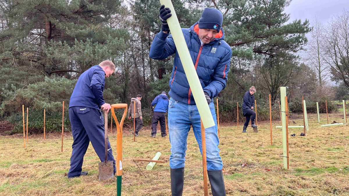 Members of the North Yorkshire-based BIGGA team including Steve Wragg and Gavin Rees in the foreground helped with the planting.jpg