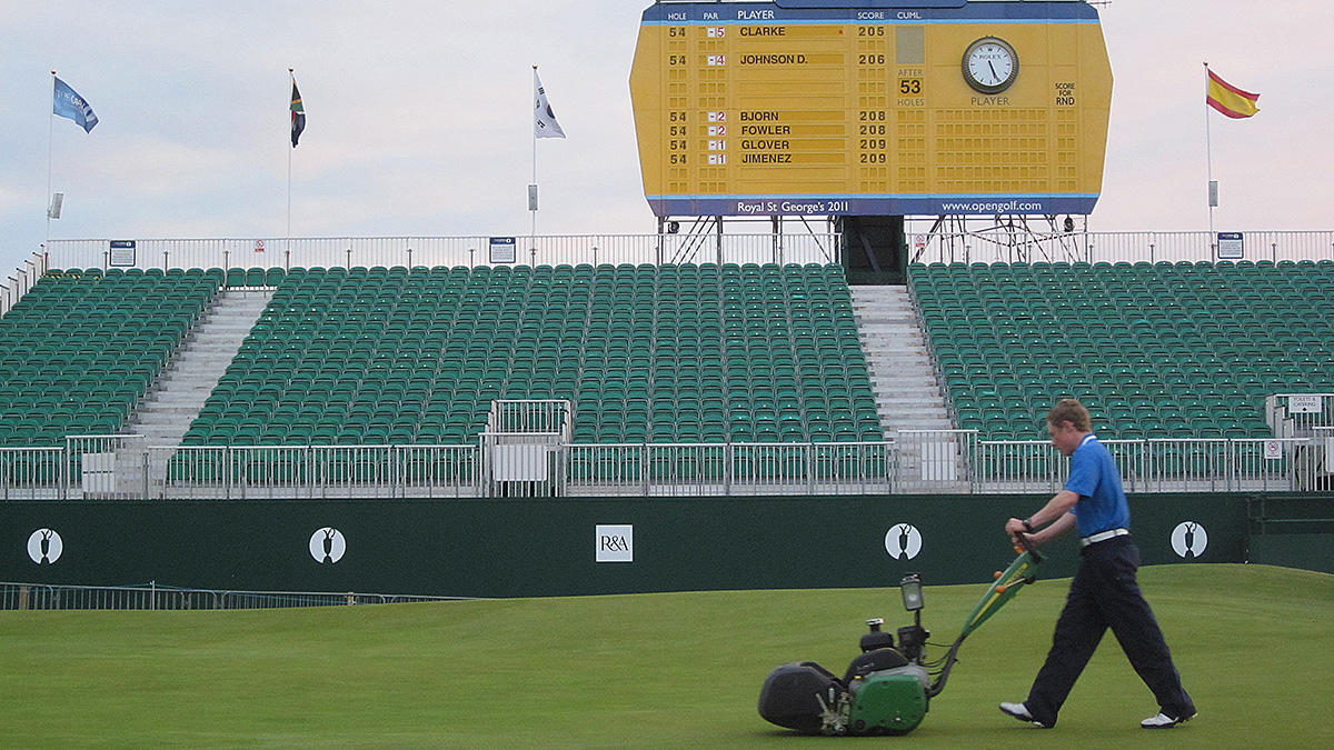 Support crew member, Lewis Birch, cutting 18th 2.jpg