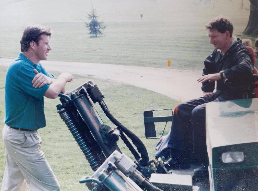 B. John Wells with Nick Faldo at Brocket Hall in 1994.jpg