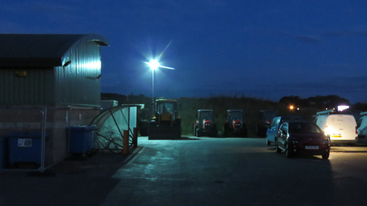 St Andrews Jubilee greenkeeping facility at night.jpg