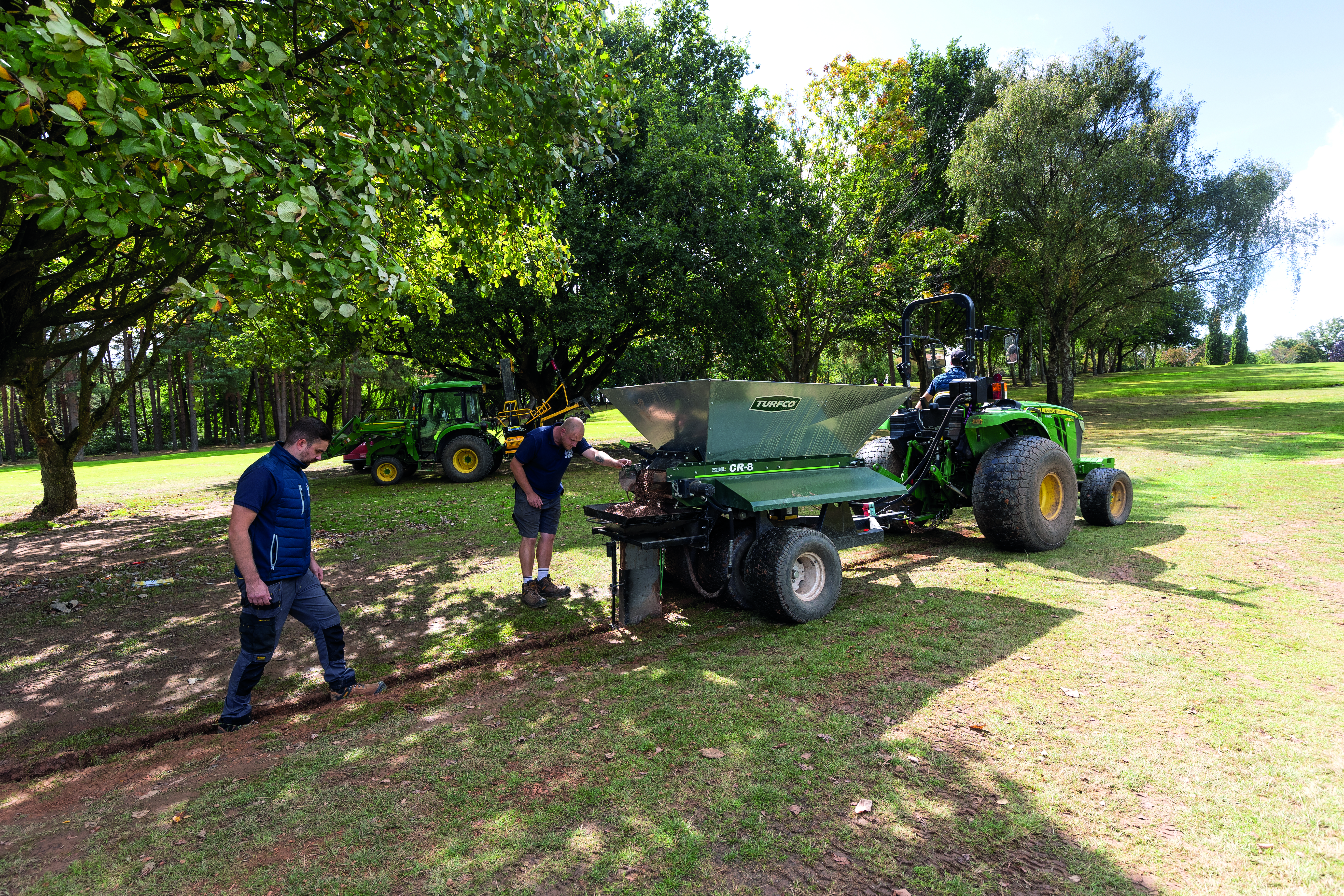 The club invested in a trencher to facilitate in-house drainage work.jpg