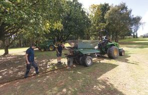 The club invested in a trencher to facilitate in-house drainage work.jpg