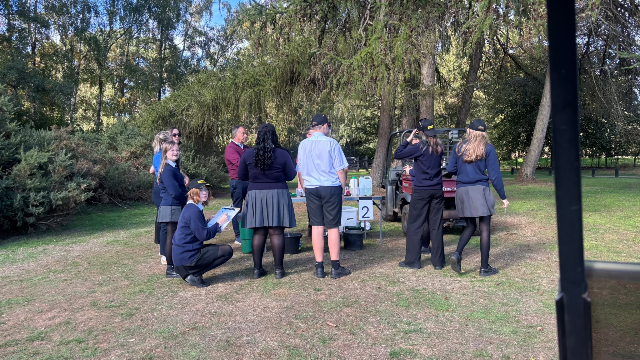 Students learning at first green Woburn.JPG