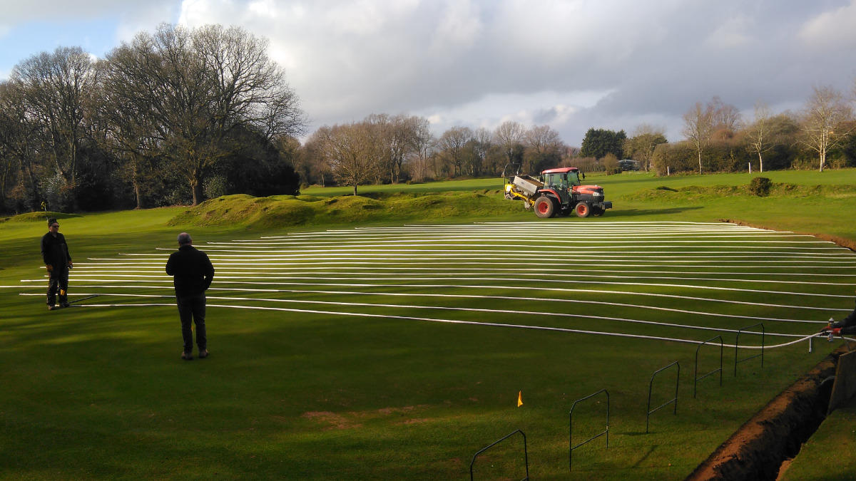 06.  Pre-drainage set-up on green   Huntercombe.jpg